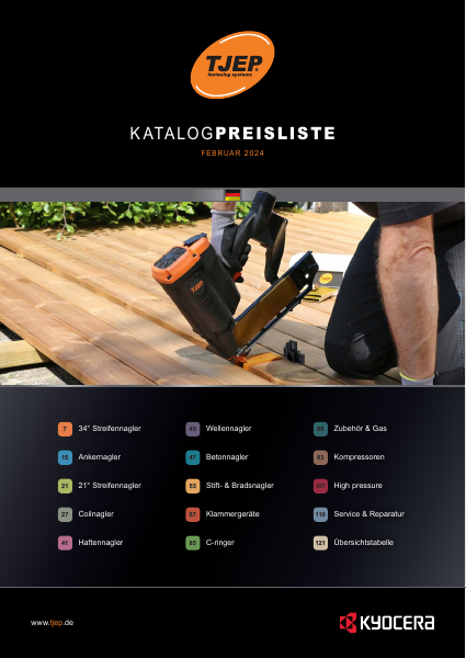 Vorschau: TJEP Katalog & Preisliste